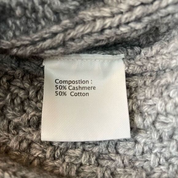 3.1 Phillip Lim Cashmere Cable Knit Grey Button Sweater Cardigan Women’s Small - Picture 5 of 8